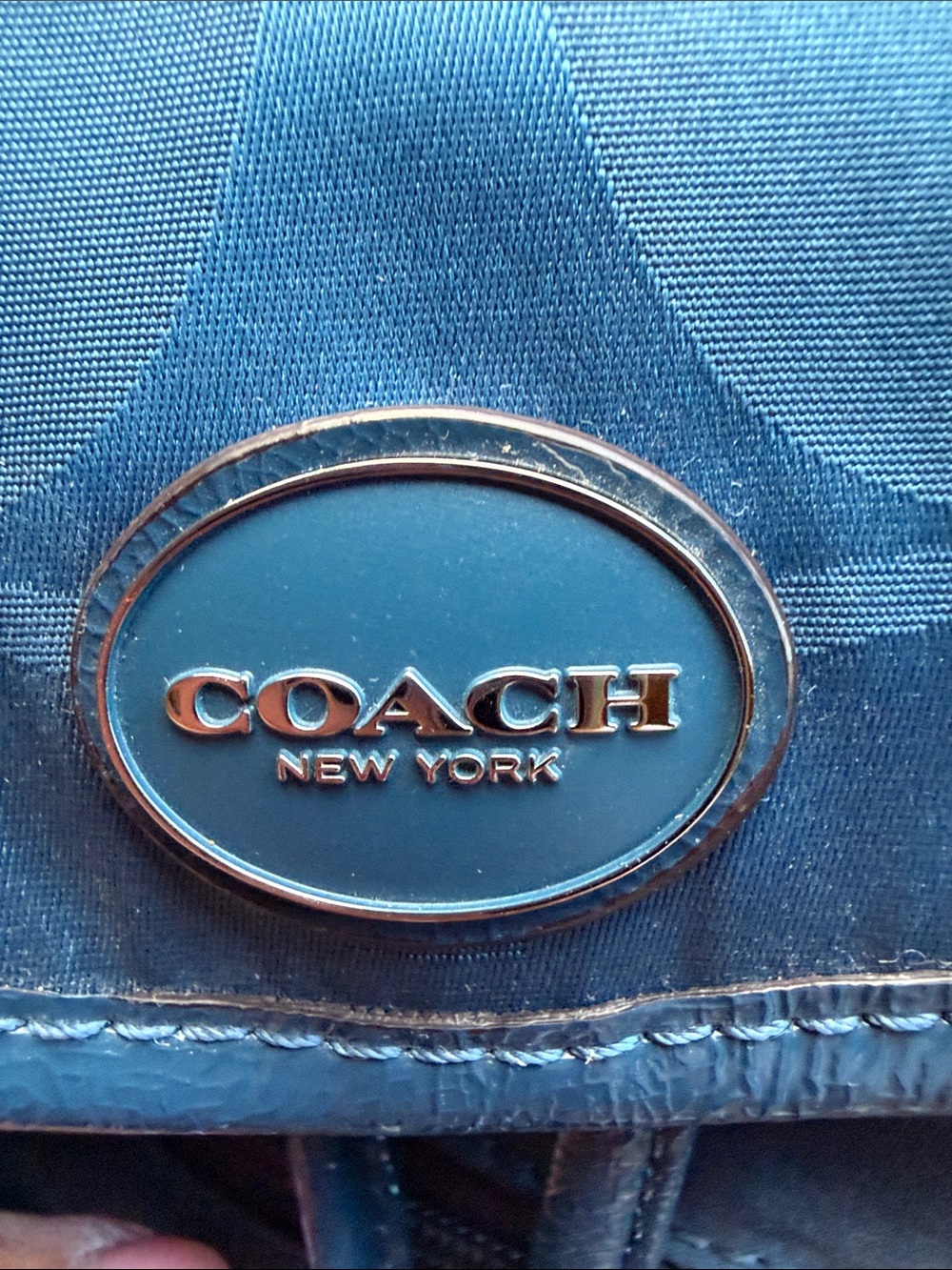 Coach Royal Blue Signature Drawstring Backpack - Picture 2 of 7